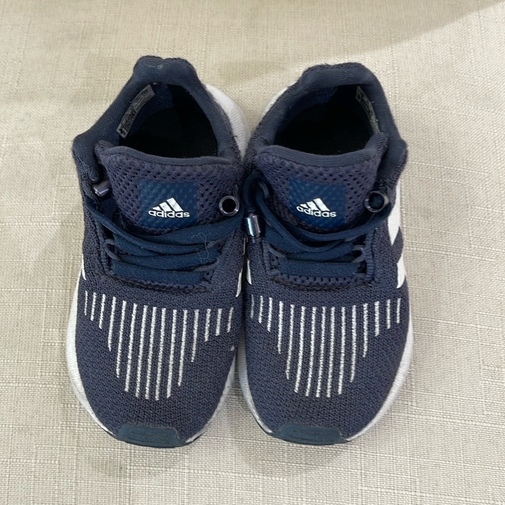 Adidas navy sneakers for toddler. Size 8.